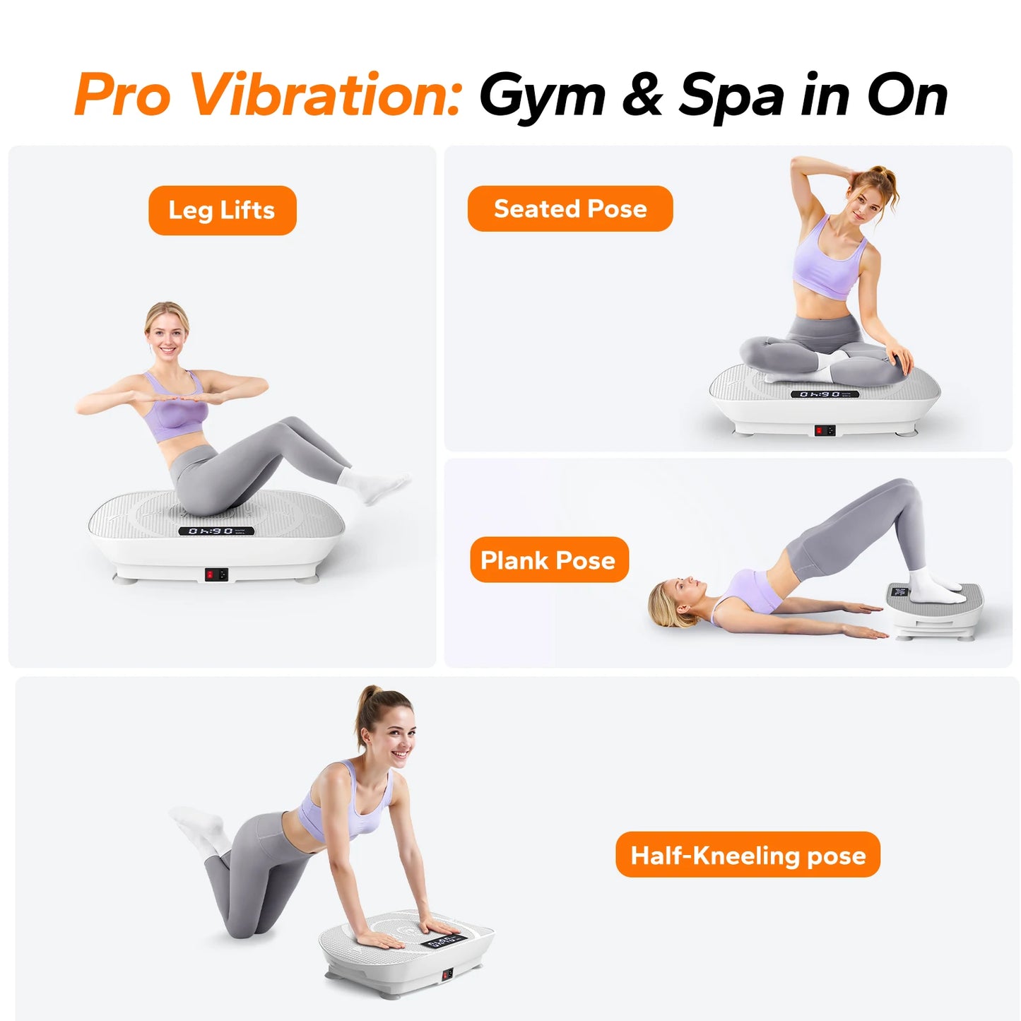 MERACH Vibration Plate Exercise Machine Whole Body Workout Platform