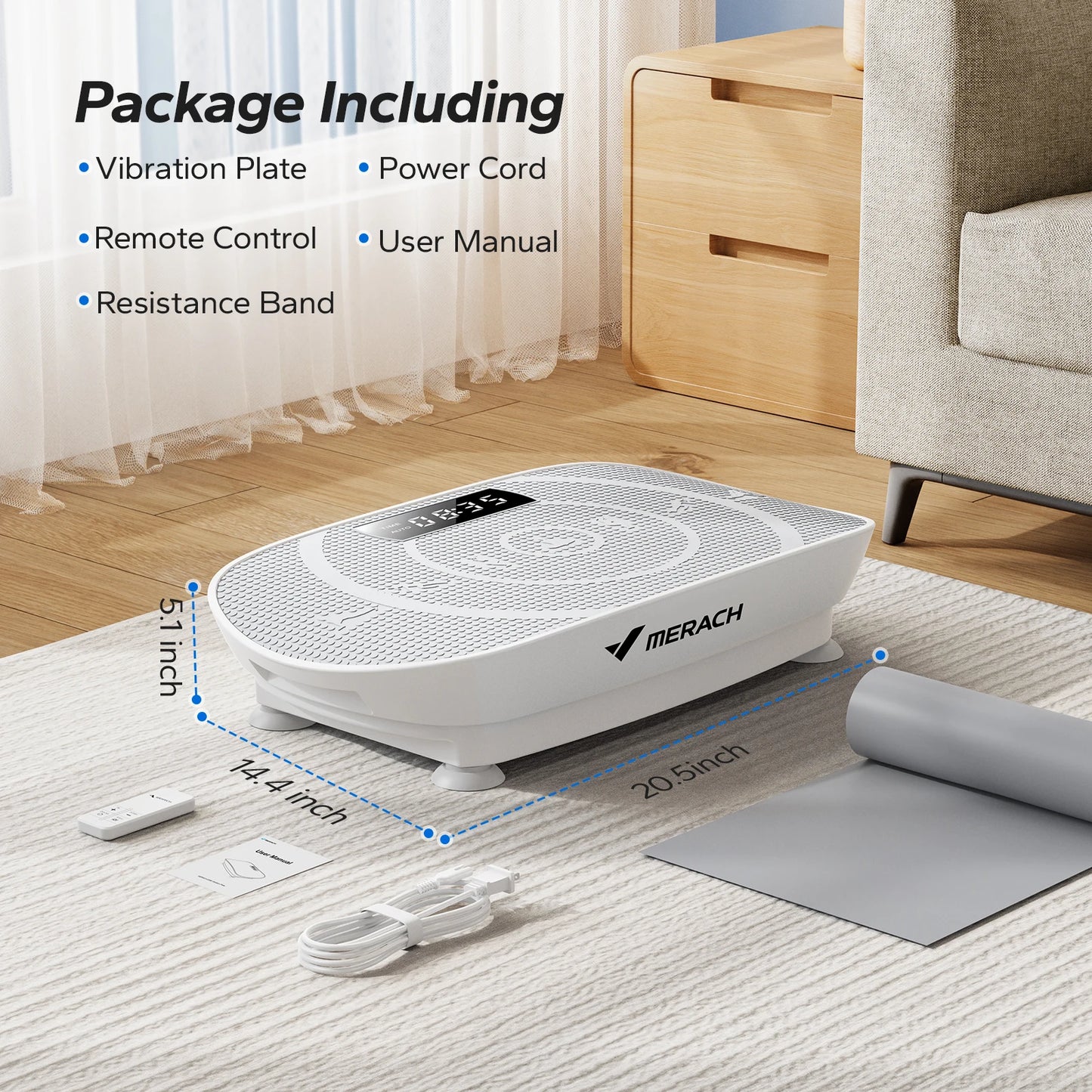 MERACH Vibration Plate Exercise Machine Whole Body Workout Platform