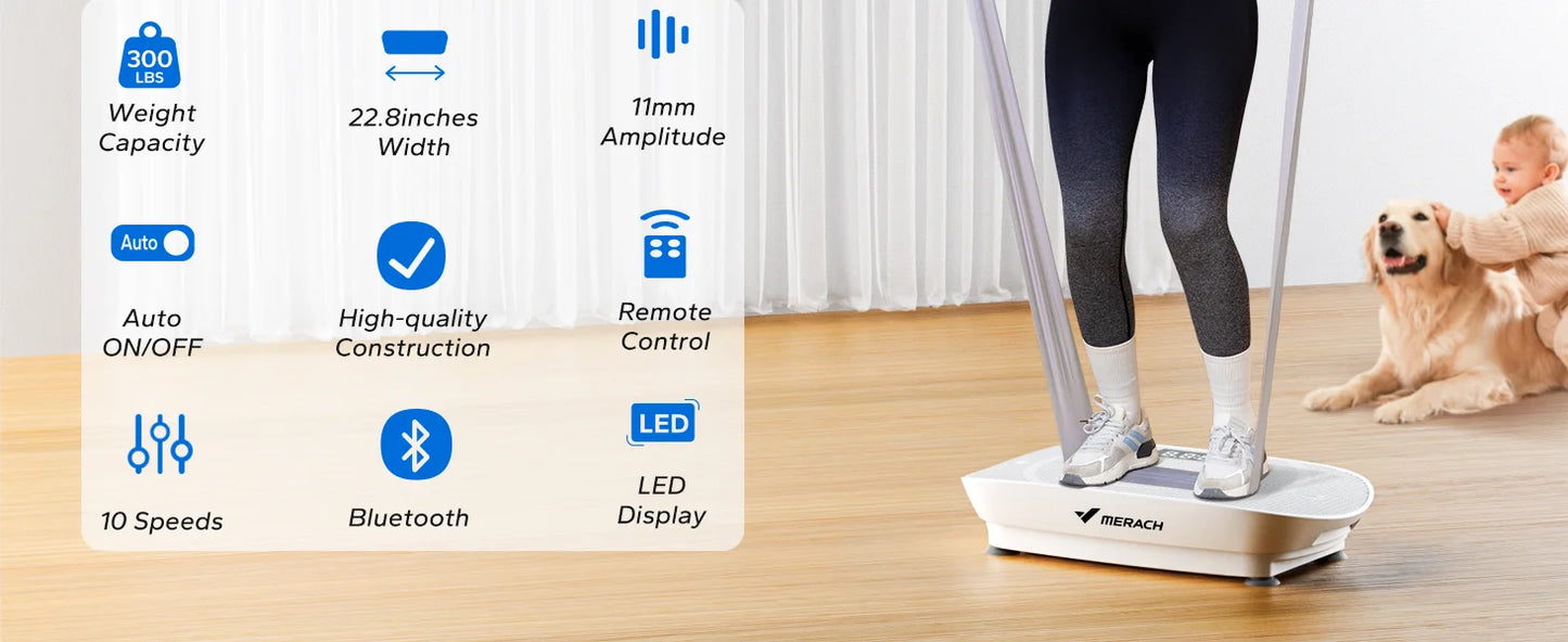 MERACH Vibration Plate Exercise Machine For Whole Body Workout