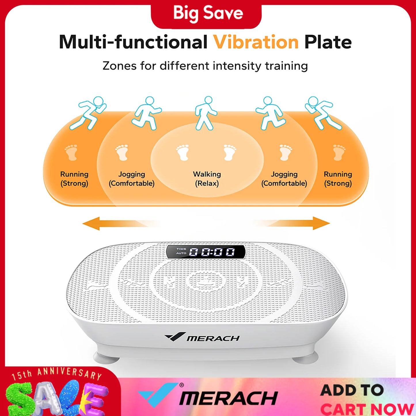 MERACH Vibration Plate Exercise Machine Whole Body Workout Platform