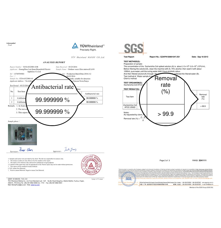 L630 Personal Camping Water Filter Straw For Drinking Water