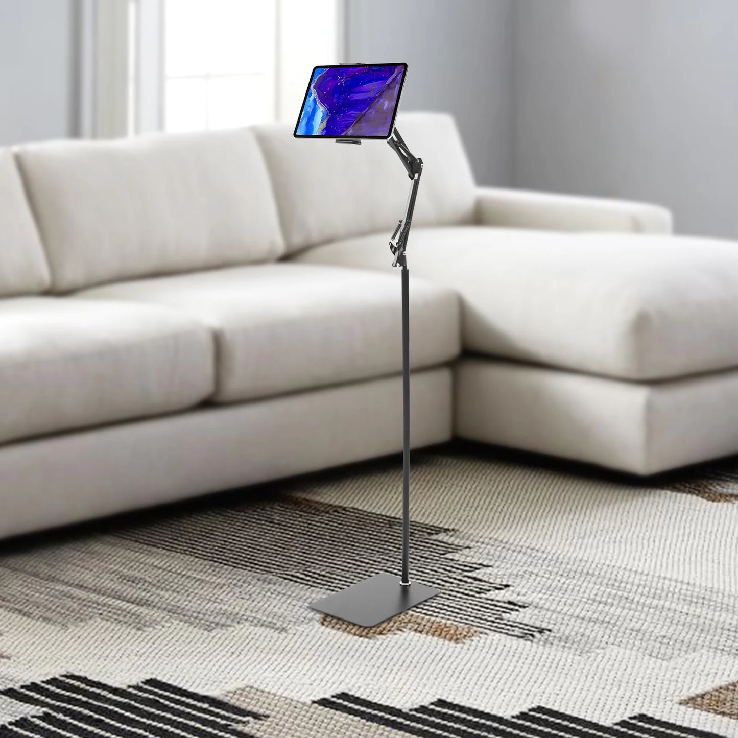 Charger 360 Tablet Floor Stand Rotating Mount With Height Adjustment