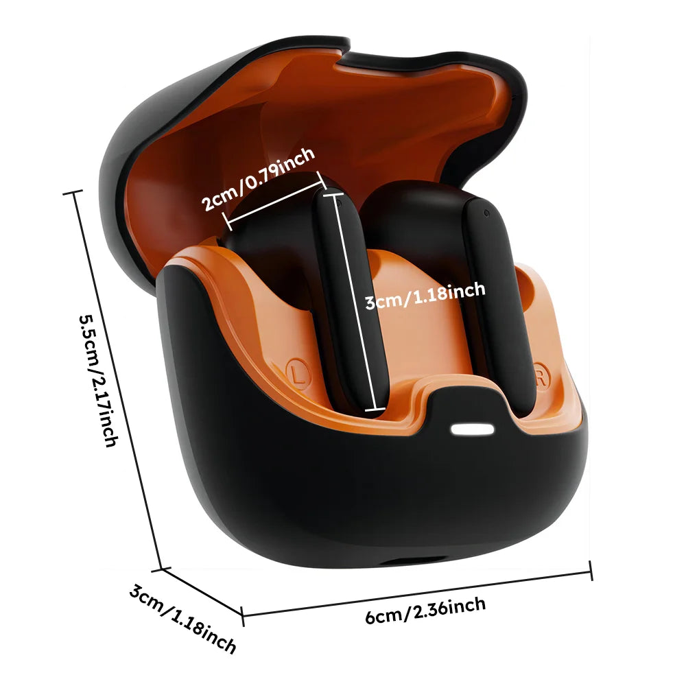 Jogrytece Bluetooth 5.4 TWS Earphones Dual Microphone ENC Noise Cancelling