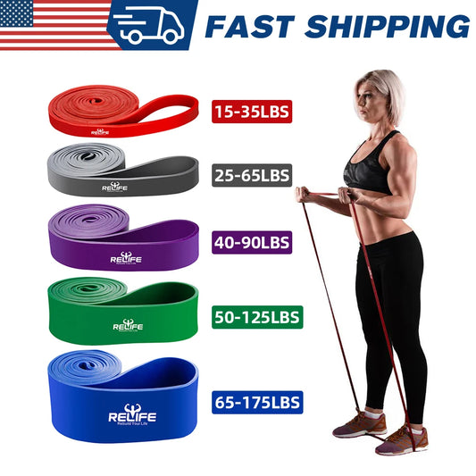 RELIFE Resistance Bands Set of 5 Pull Up Assist Bands