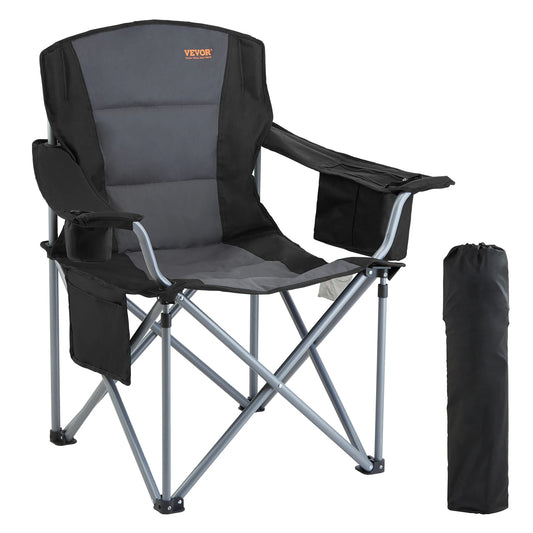 VEVOR Camping Folding Chair With Lumbar Support And Pockets