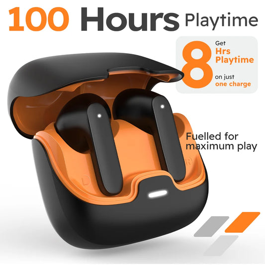 Jogrytece Bluetooth 5.4 TWS Earphones Dual Microphone ENC Noise Cancelling