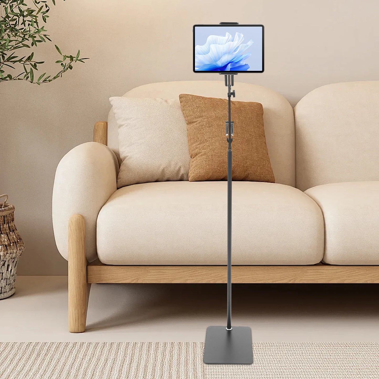 Charger 360 Tablet Floor Stand Rotating Mount With Height Adjustment