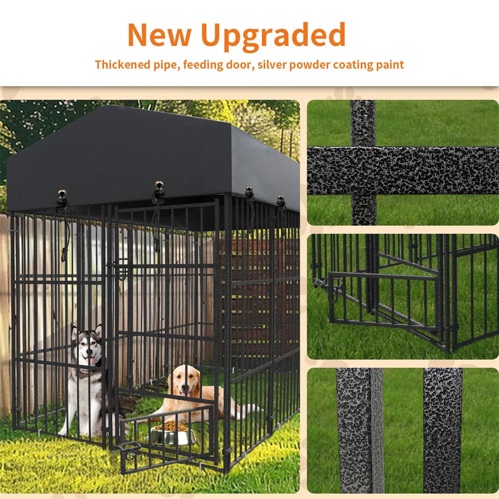 BORWARTH Heavy Duty Dog Kennel Welded Metal Playpen