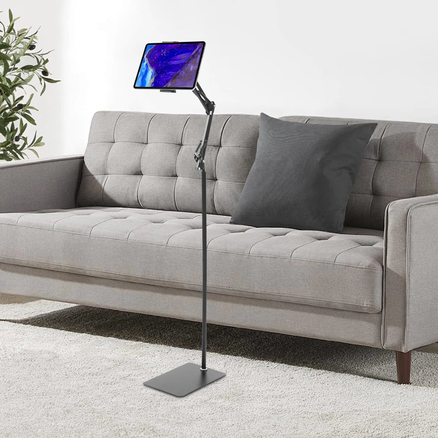 Charger 360 Tablet Floor Stand Rotating Mount With Height Adjustment