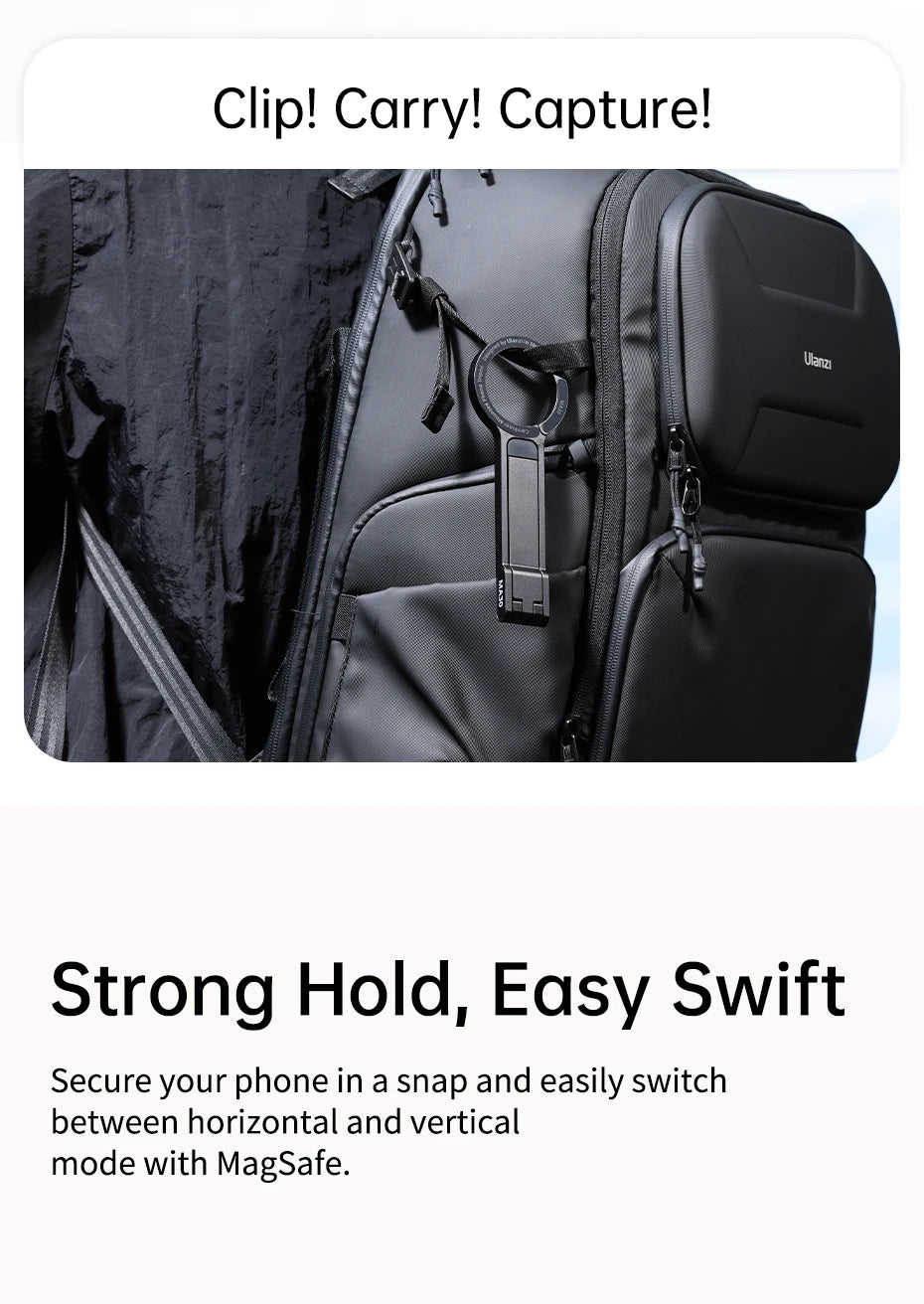 Ulanzi MA30 Carabiner Mounted Phone Tripod Desk Mount