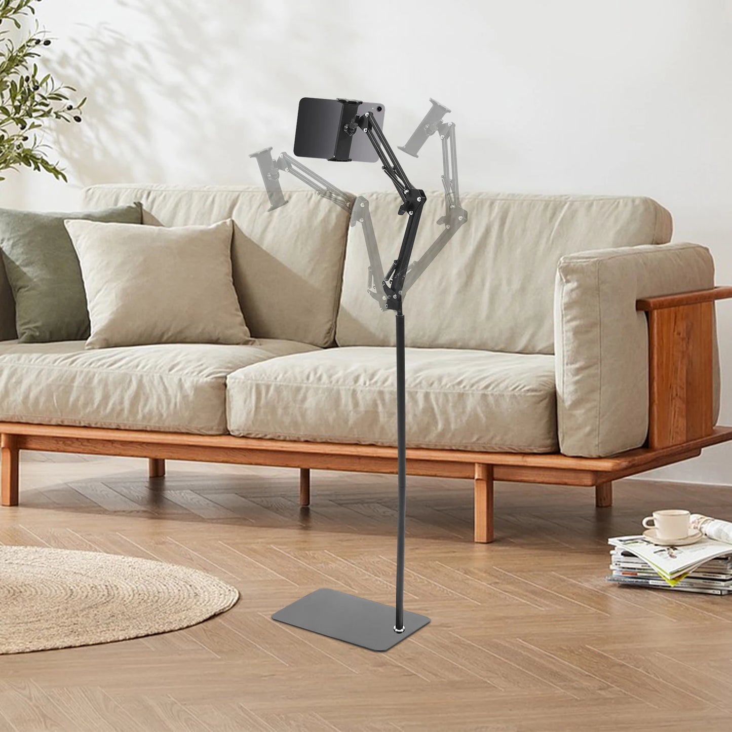 Charger 360 Tablet Floor Stand Rotating Mount With Height Adjustment