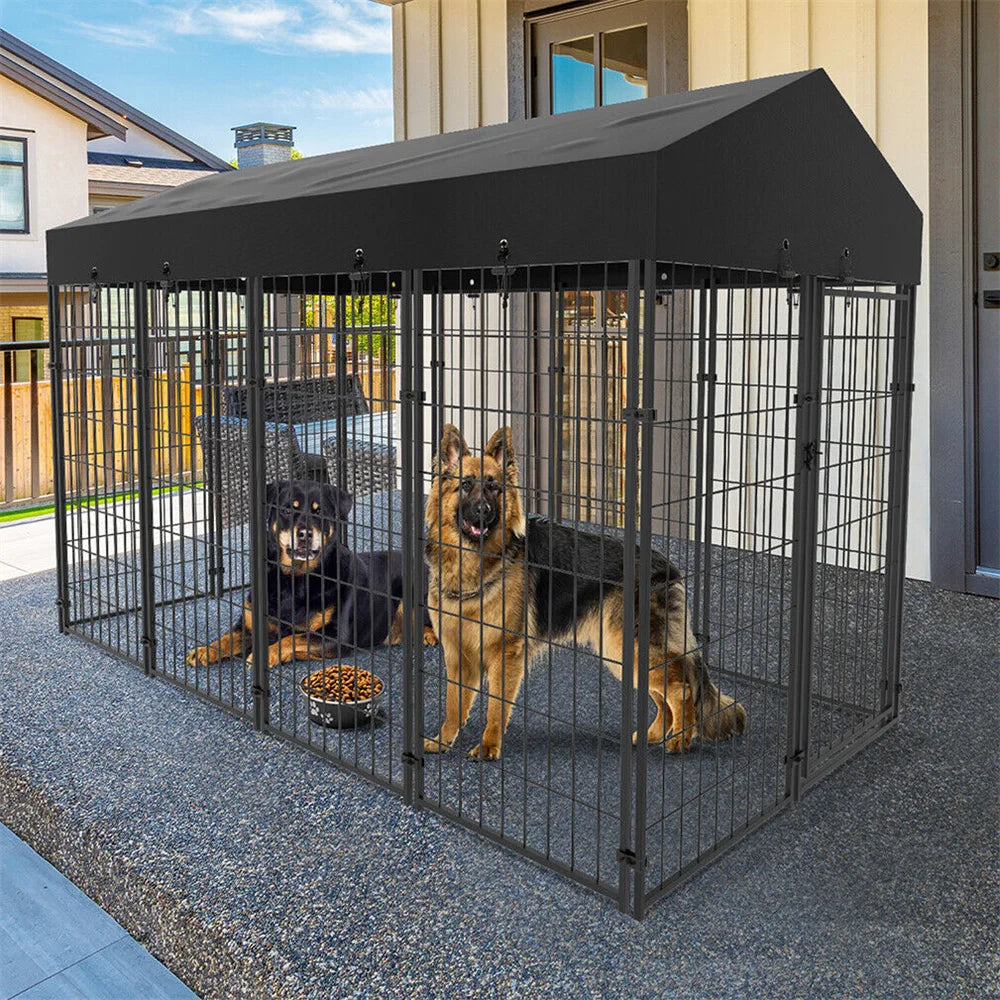 BORWARTH Heavy Duty Dog Kennel Welded Metal Playpen