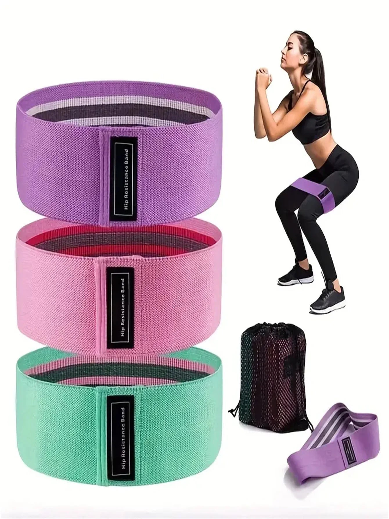 Pilates Yoga Elastic Resistance Bands For Booty Legs