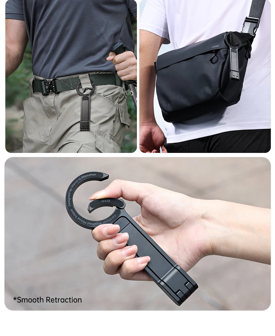 Ulanzi MA30 Carabiner Mounted Phone Tripod Desk Mount